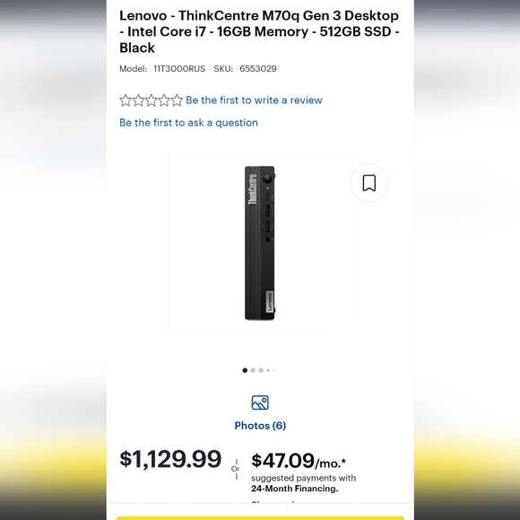 Lenovo tiny core